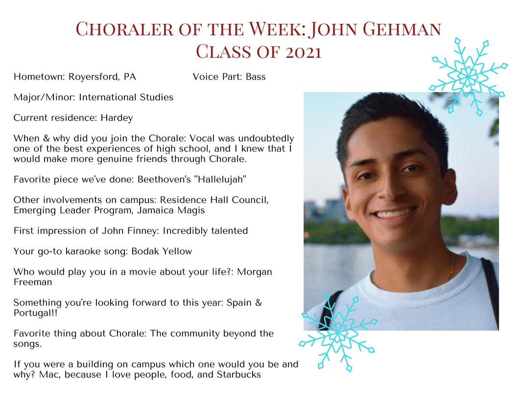 Choraler of the Week- John Gehman